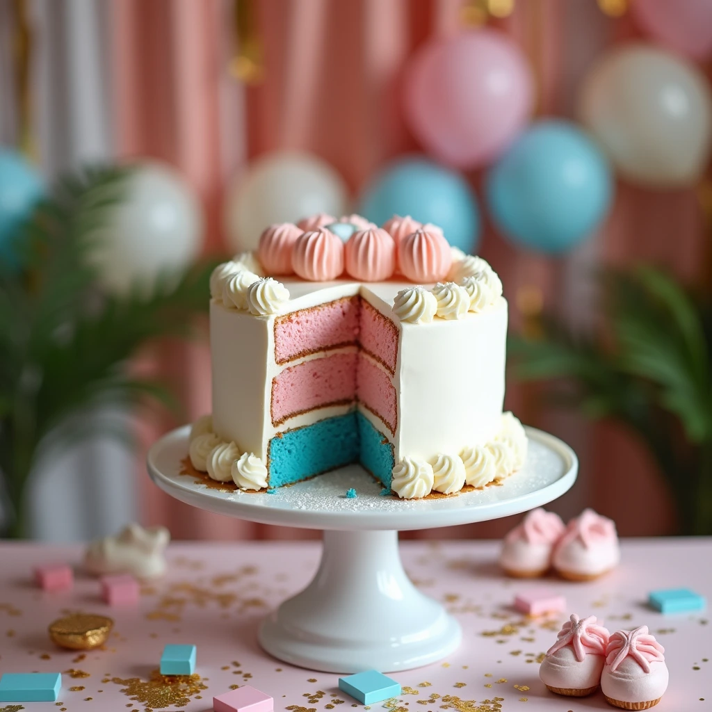 gender reveal cake